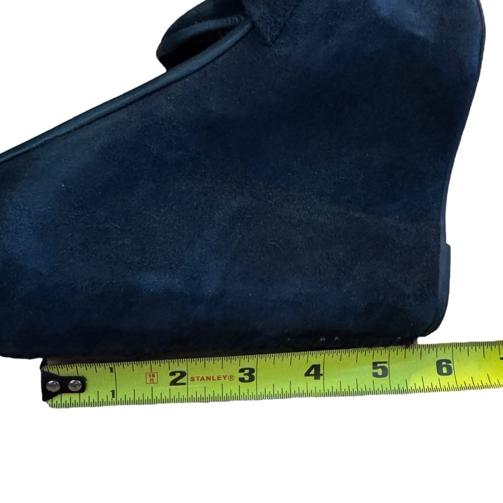 Vintage Festival Black Suede Wedge Loafers Shoes, US 8 by Crown Vintage - Picture 9 of 9